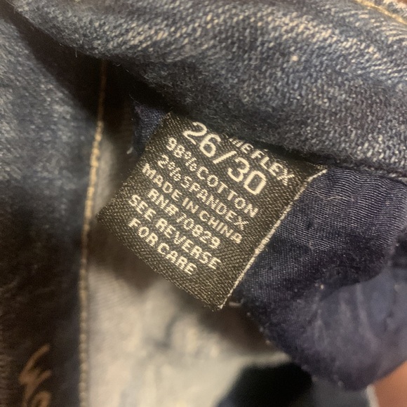 USED RUE21 Premium Ripped Skinny Supreme Flex Jeans size 26/30 - Picture 6 of 6